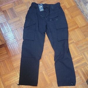 American Stitch Men's Black Cargo Utility Joggers Size Large